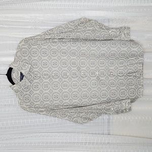 Men's Long Sleeve Cremieux Dress Shirt, Floral Print Design SzL